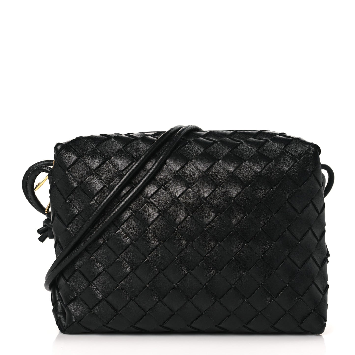 Nappa Intrecciato Small Loop Camera Bag Black