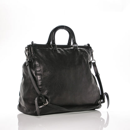 Prada Glace Calf Shopping Tote Nero Black 3 of 6