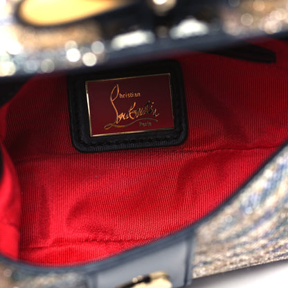 Christian Louboutin Glitter Patent Sweety Charity Crossbody Bag Multicolor Gold 5 of 9