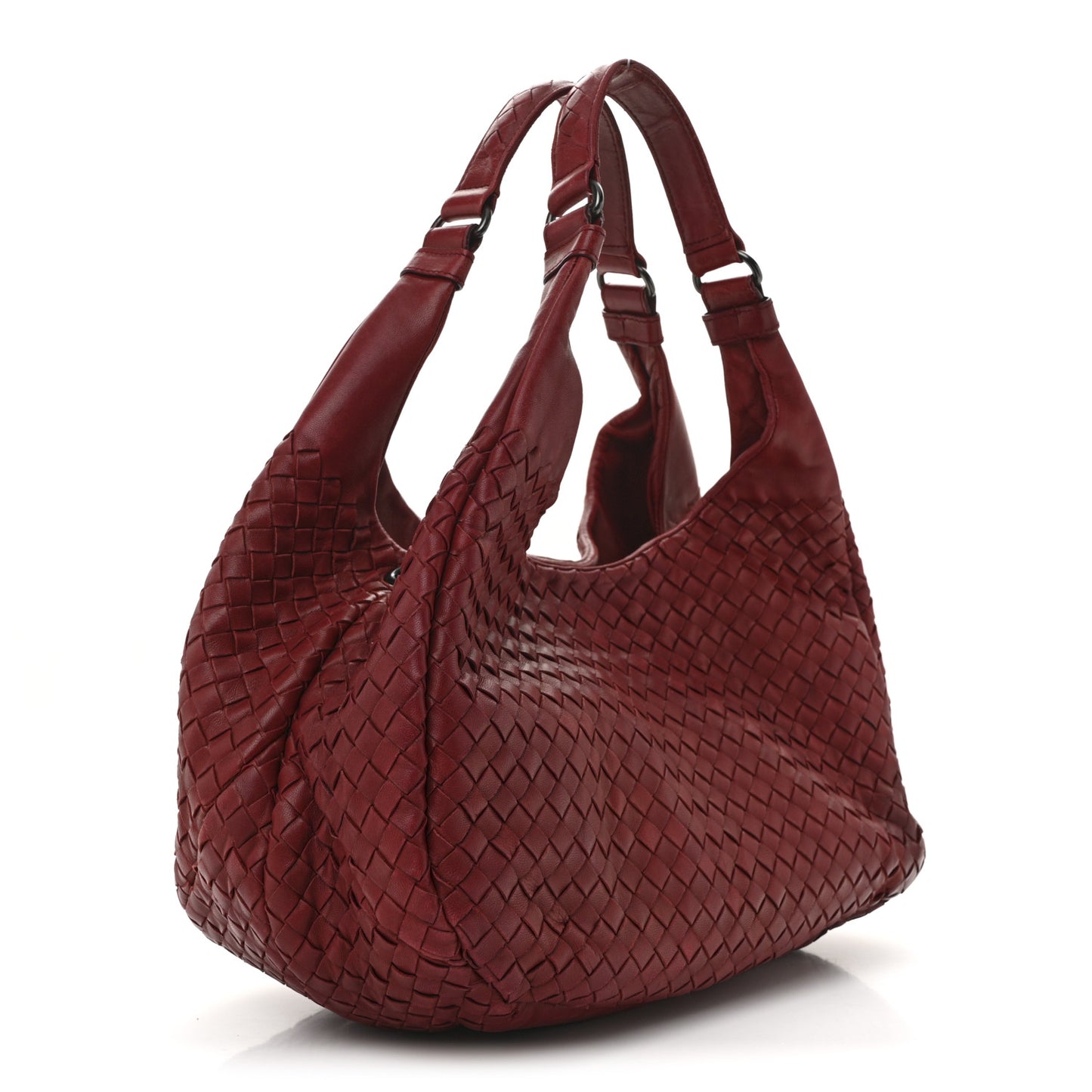 Nappa Intrecciato Medium Campana Hobo Red