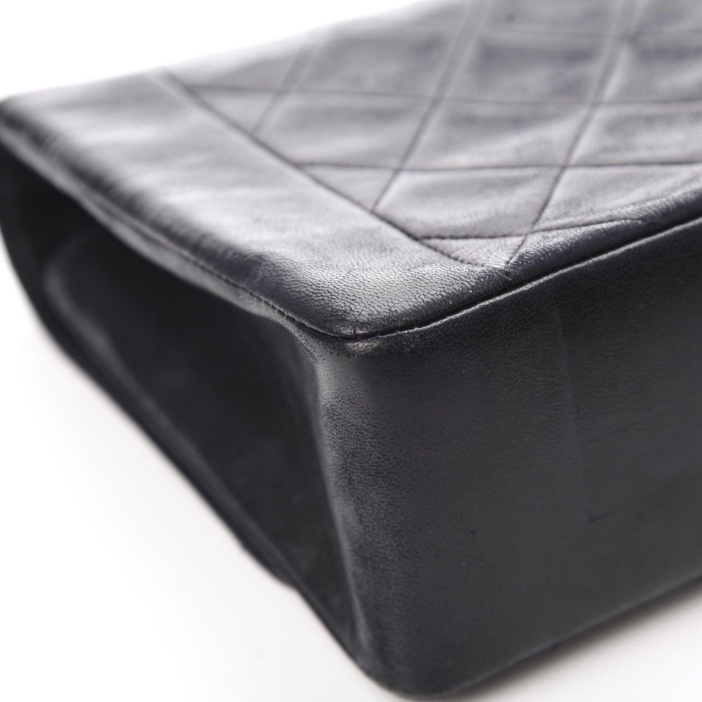 Lambskin Quilted Medium Single Flap Black