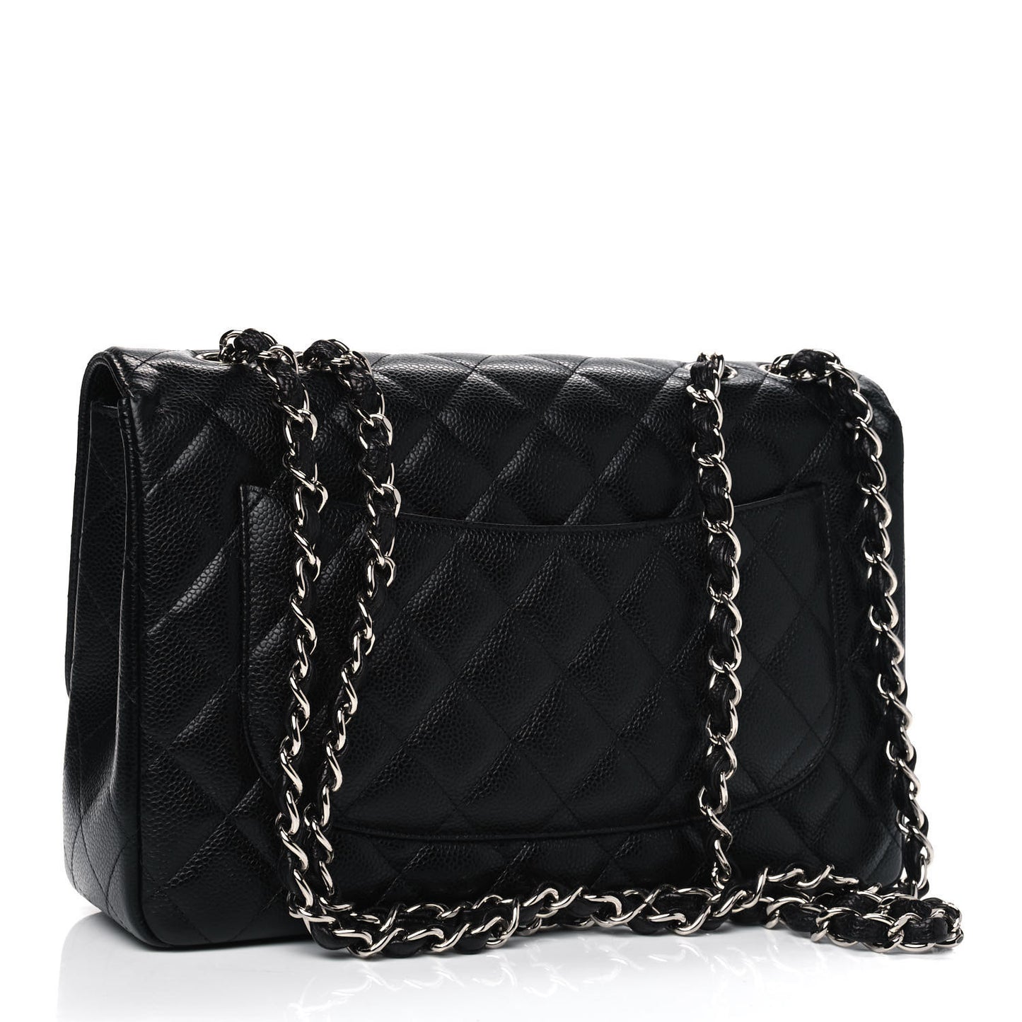 Caviar Quilted Jumbo Single Flap Black