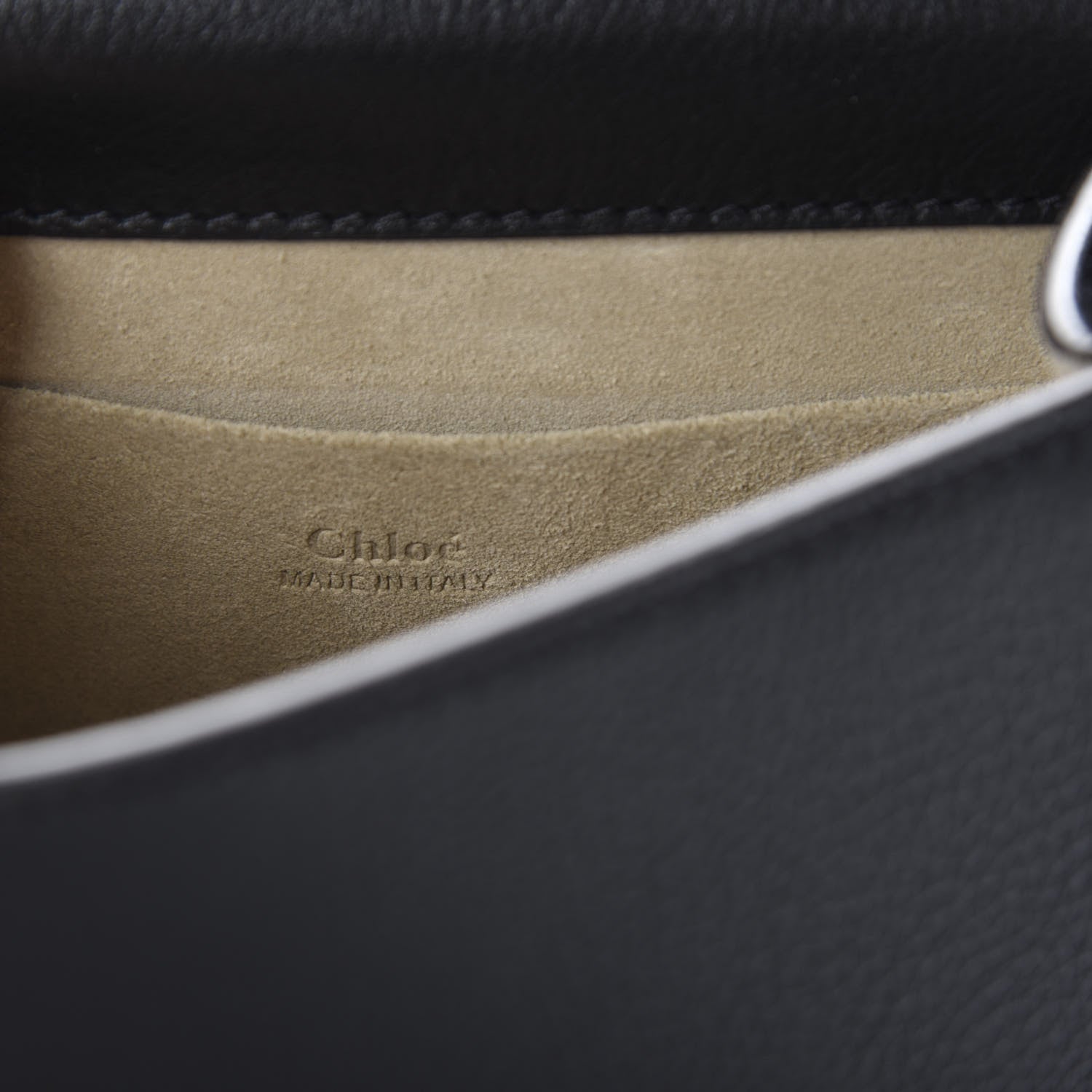 Chloe Calfskin Suede Small Nile Bracelet Bag Black 8 of 9