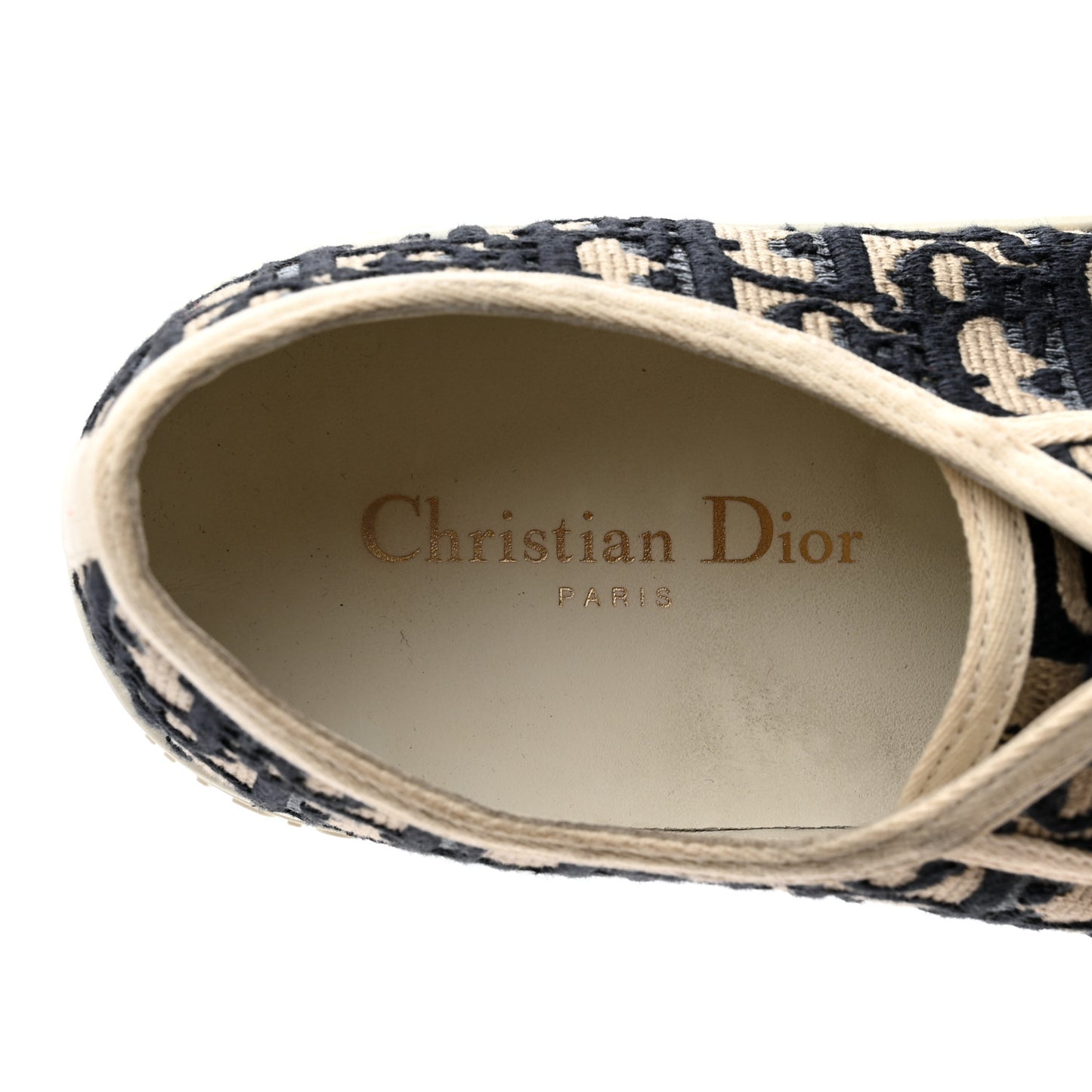 Canvas Oblique Walk'N'Dior Low Top Sneakers 41 Deep Blue
