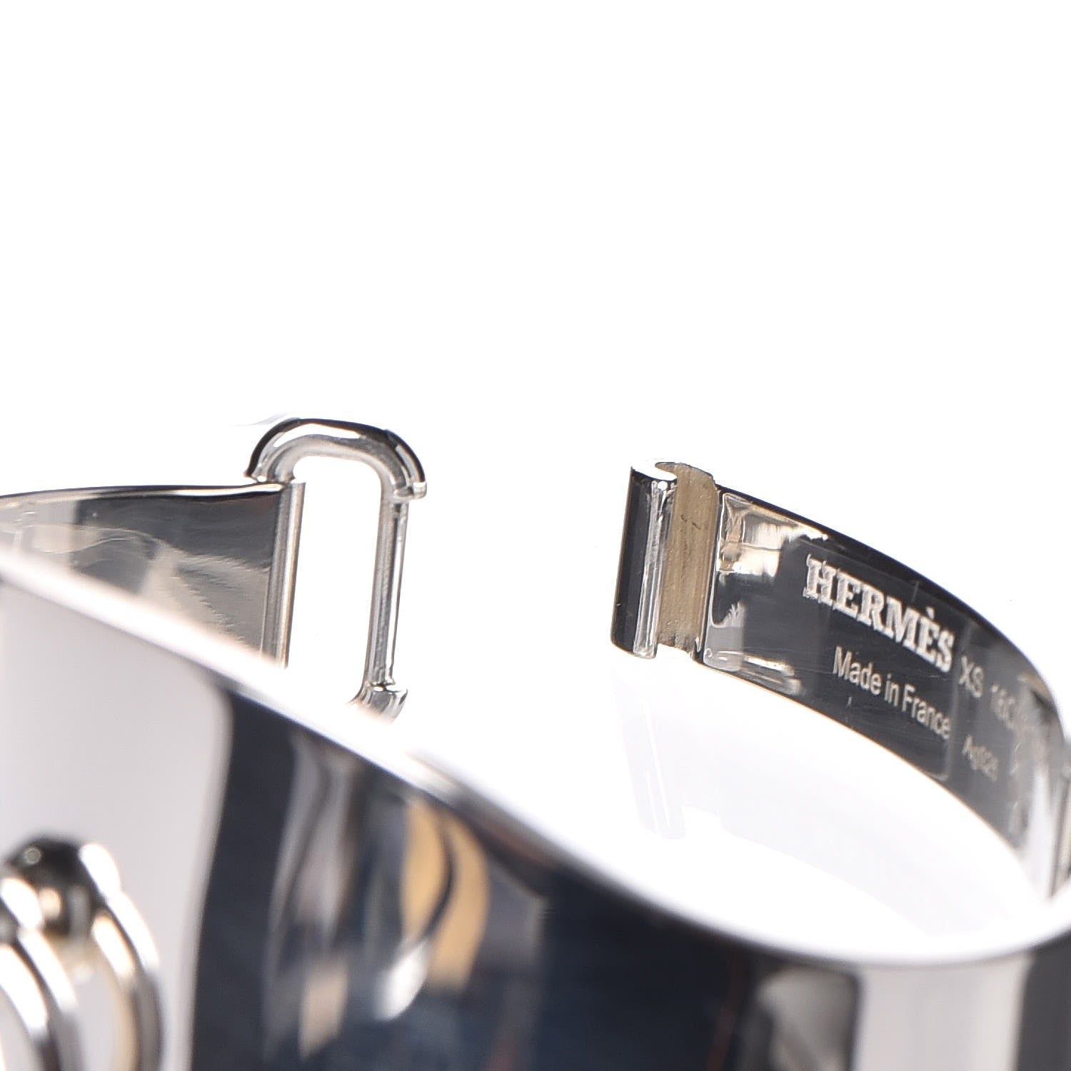Hermes Sterling Silver Collier De Chien Rock Bracelet XS 5 of 6