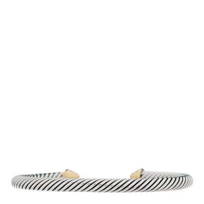 David Yurman Sterling Silver 14K Yellow Gold 5mm Cable Classics Bracelet 3 of 4