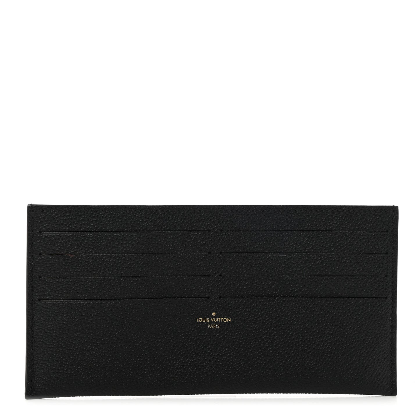 Calfskin Felicie Chain Wallet Card Holder Insert Black