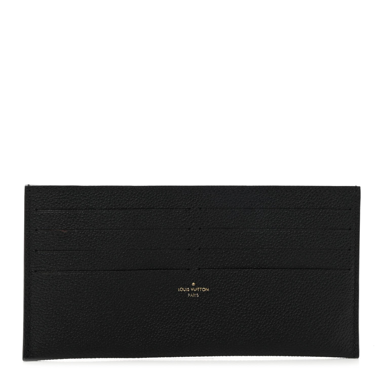 Louis Vuitton Calfskin Felicie Chain Wallet Card Holder Insert Black 1 of 7
