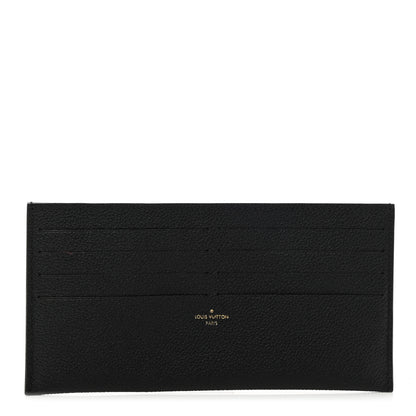 Louis Vuitton Calfskin Felicie Chain Wallet Card Holder Insert Black 1 of 7