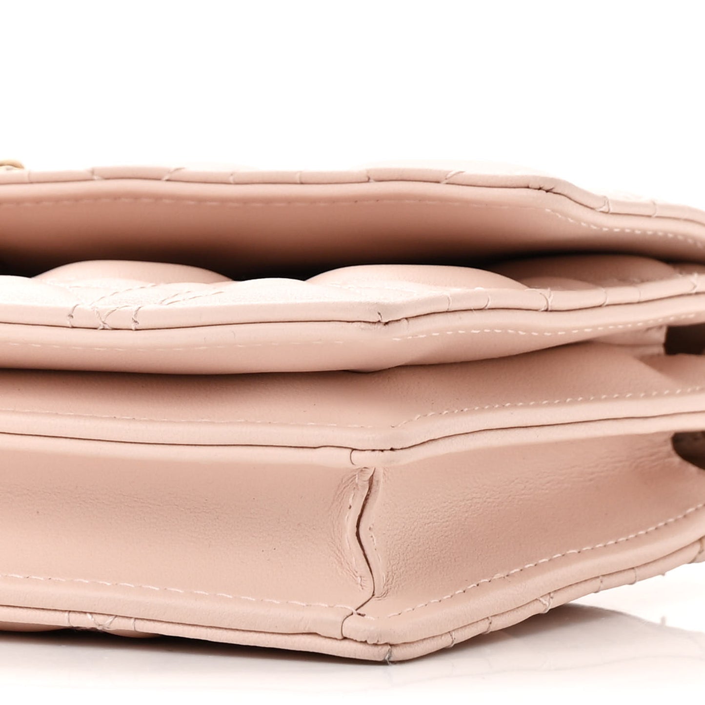 Lambskin Cannage Mini My Dior Top Handle Clutch Rose Poudre