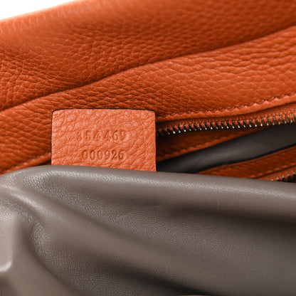 Gucci Pebbled Calfskin Large Lady Tassel Top Handle Bag Orange 7 of 22