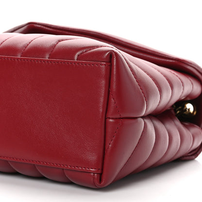 Saint Laurent Calfskin Y Quilted Monogram Small Loulou Chain Satchel Red 10 of 10