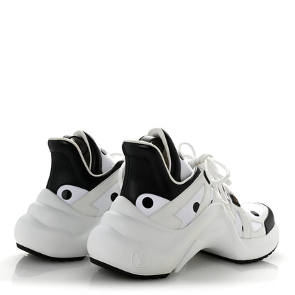 Louis Vuitton Calfskin Satin Printed Polka Dot Monogram LV Archlight Sneakers 39.5 White 5 of 10