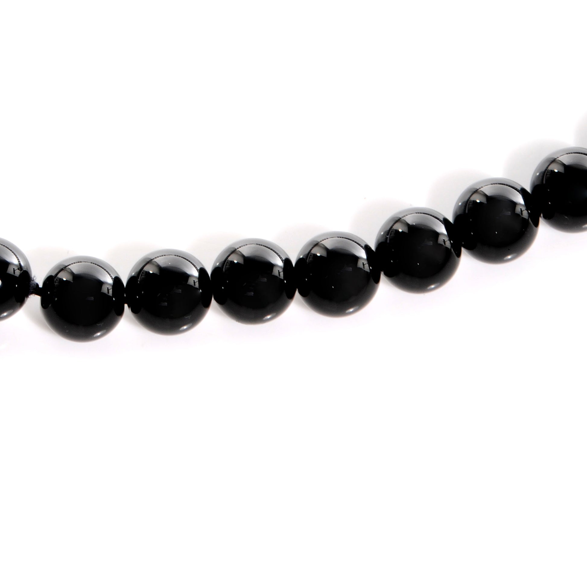 Tiffany Sterling Silver Black Onyx Bead Toggle Necklace 3 of 6