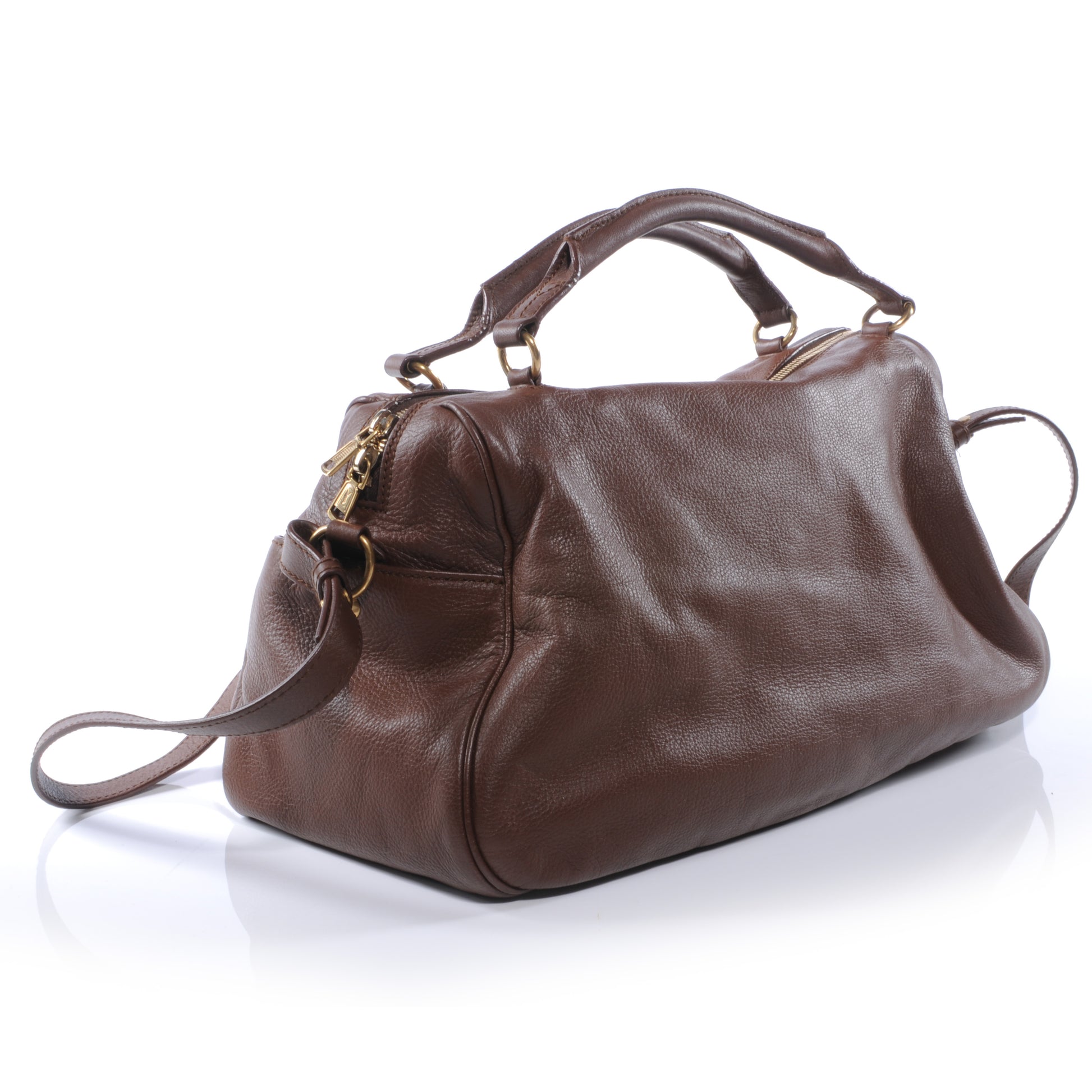 Saint Laurent Leather Sac Dandy Brown 3 of 7
