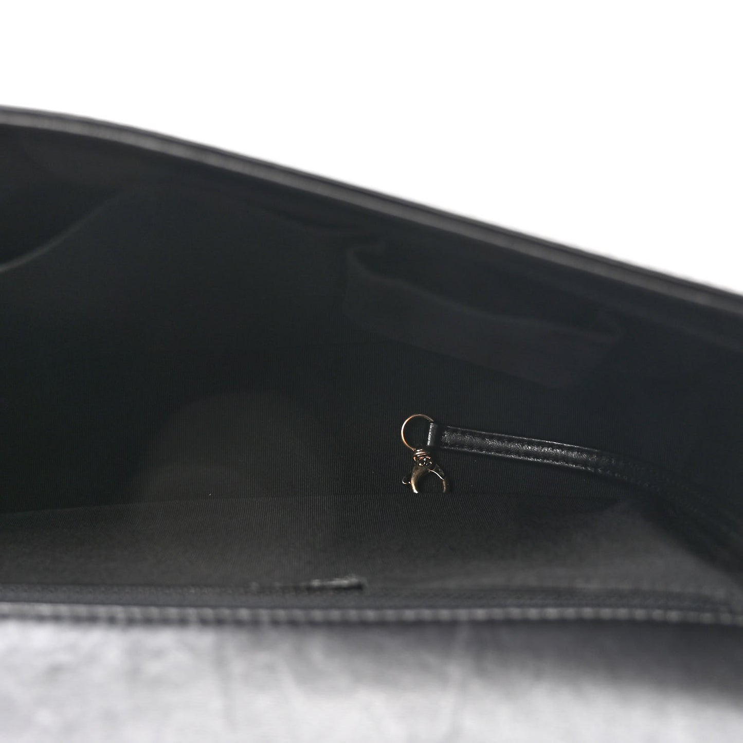 Lambskin Quilted Large Boy Flap Black