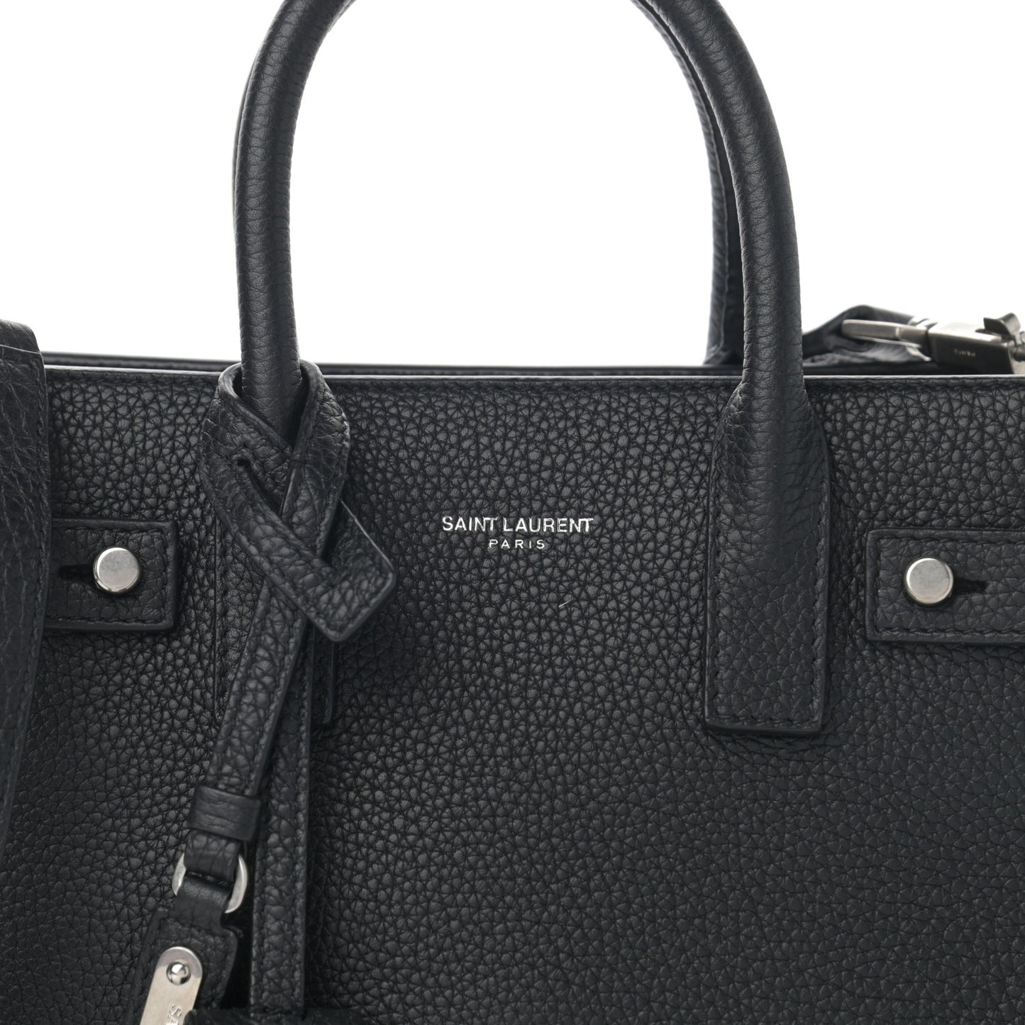 Grained Calfskin Nano Sac De Jour Souple Black