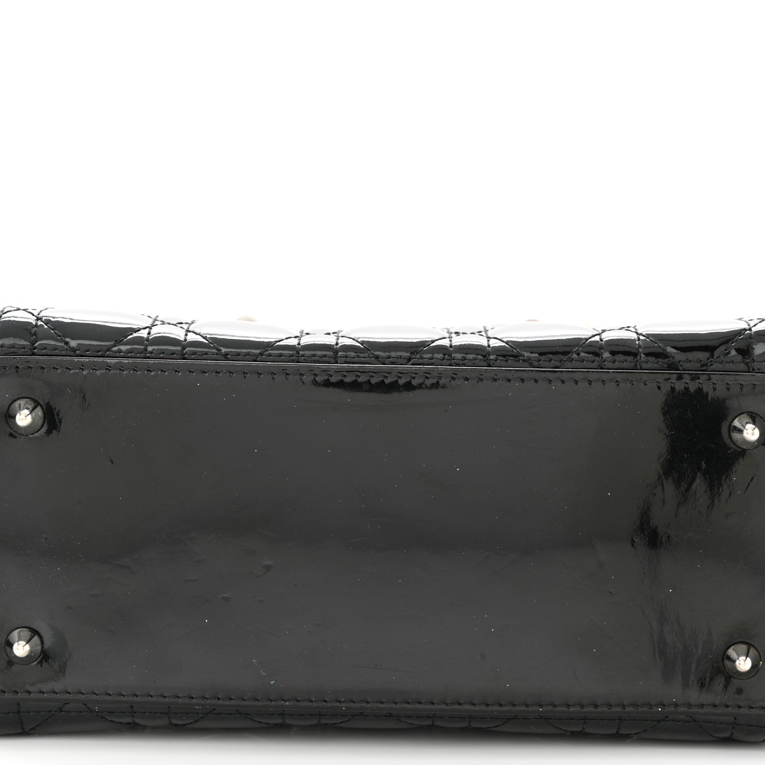 Christian Dior CHRISTIAN DIOR Patent Cannage Medium Lady Dior Black 10 of 11