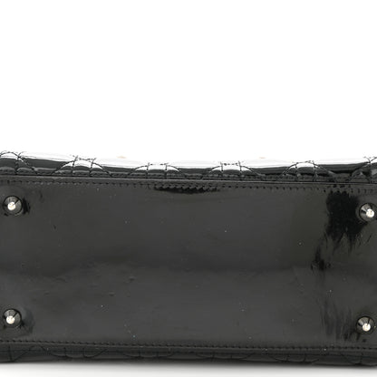 Christian Dior CHRISTIAN DIOR Patent Cannage Medium Lady Dior Black 10 of 11