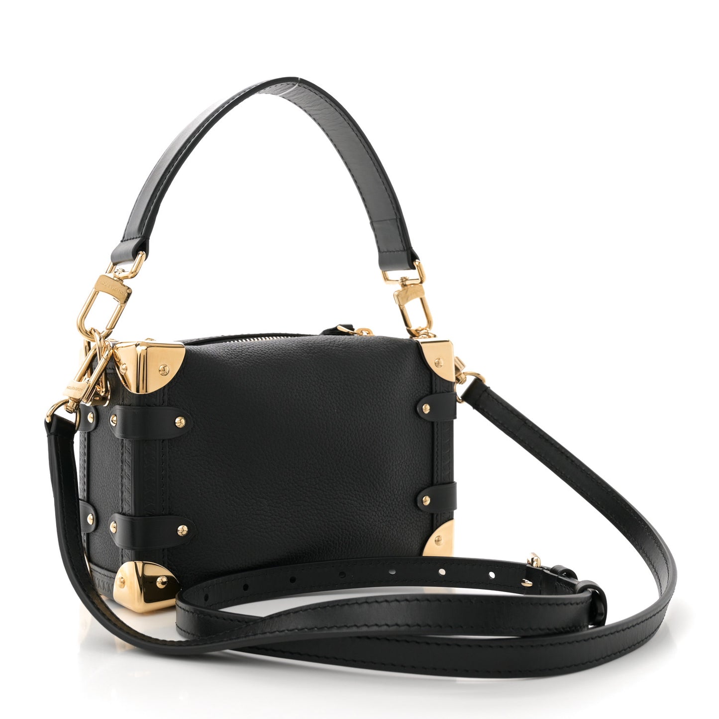 Grained Calfskin Side Trunk PM Black