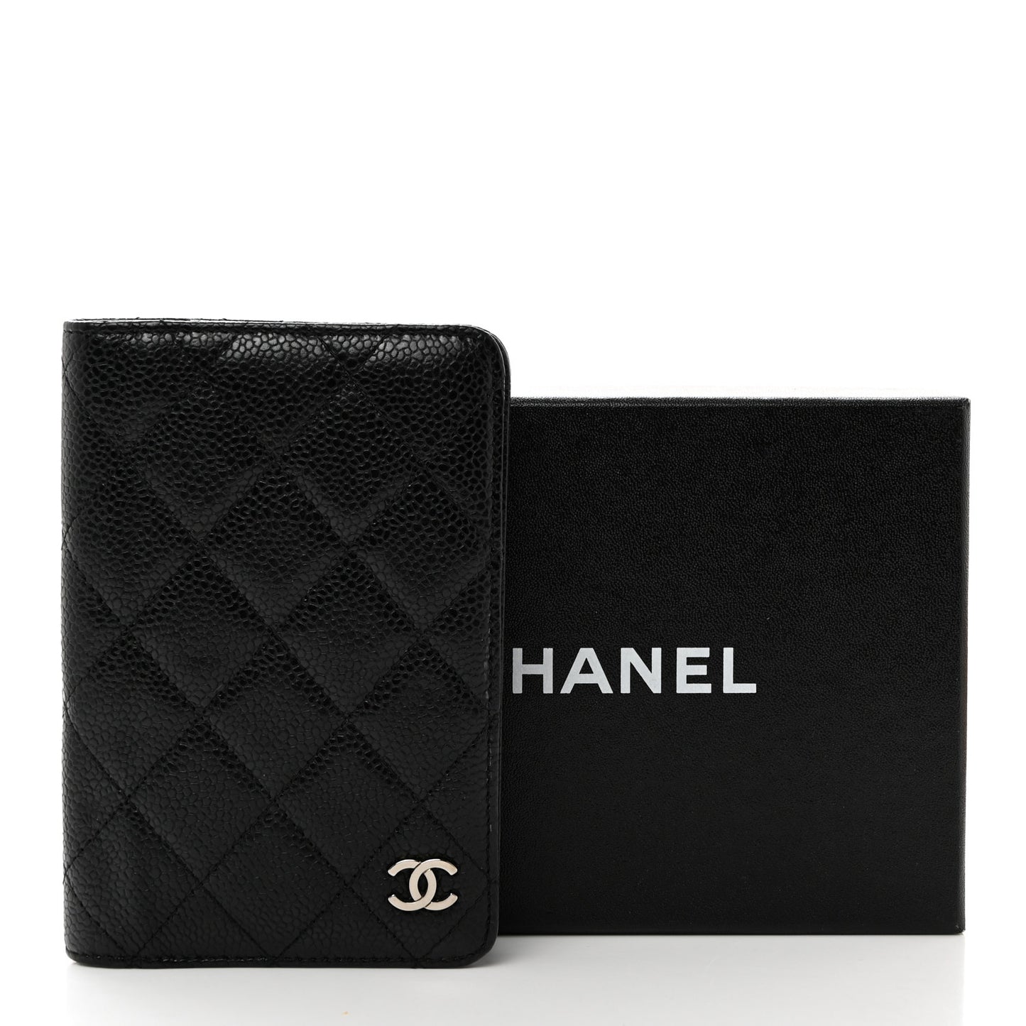 Caviar Quilted Agenda Cover Black