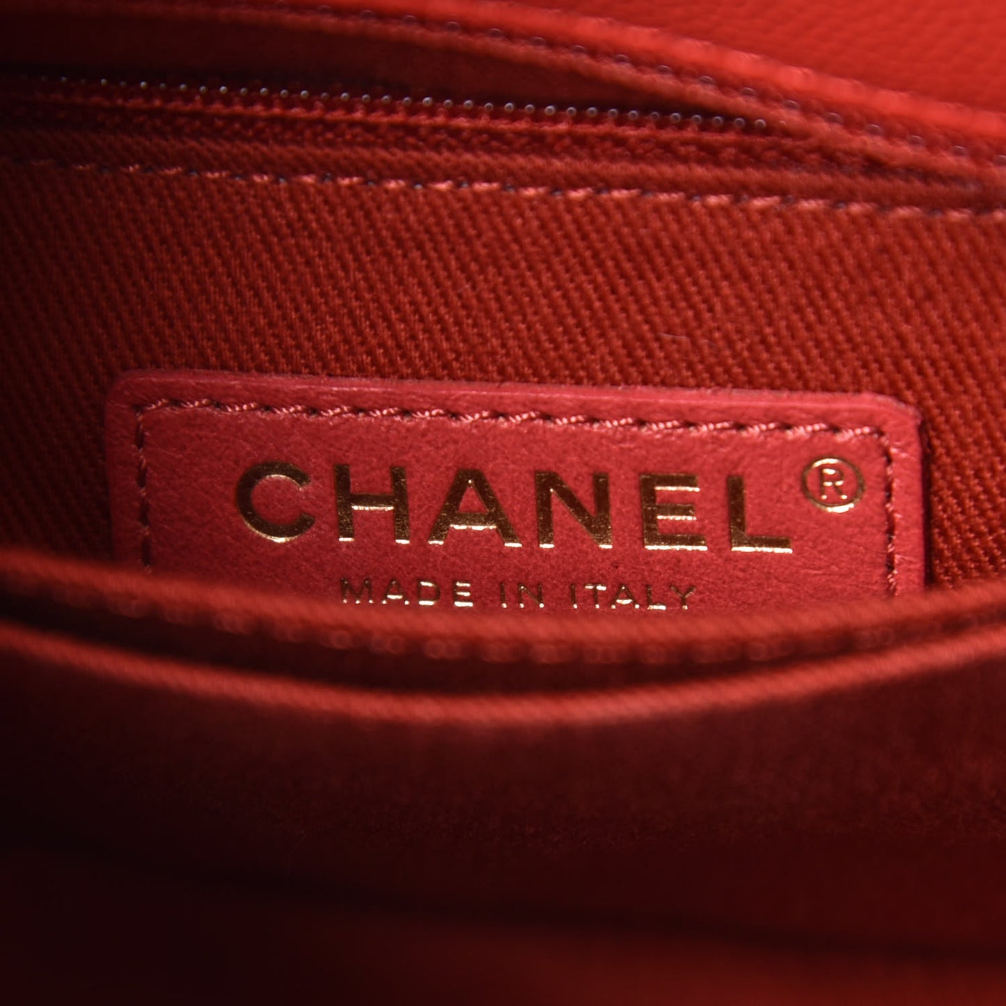Caviar Quilted Mini Coco Handle Flap Red