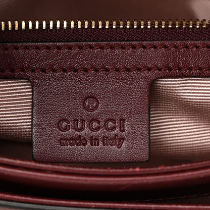 Gucci Vitello Palmellato Lux Small Arli Flap Shoulder Bag Vintage Bordeaux 6 of 19