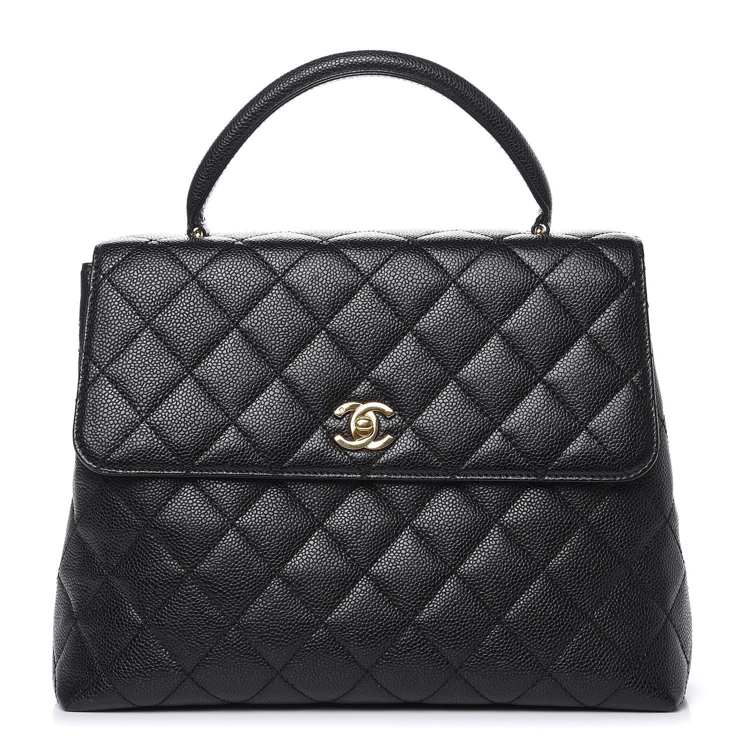 Chanel Caviar Quilted Jumbo Kelly Flap Black 1 of 14