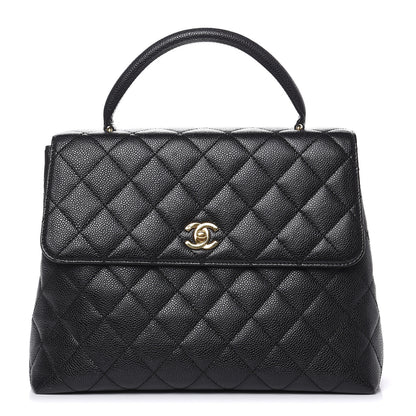 Chanel Caviar Quilted Jumbo Kelly Flap Black 1 of 14