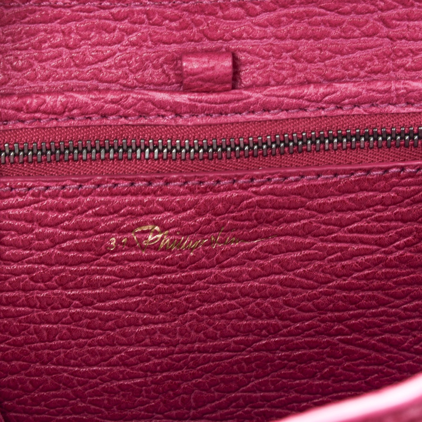 3.1 Textured Calfskin Mini Pashli Satchel Bright Fuchsia