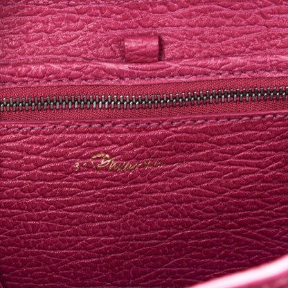 3.1 Phillip Lim 3.1 Textured Calfskin Mini Pashli Satchel Bright Fuchsia 6 of 7