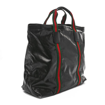 Gucci Crystal GG Monogram Web Tote Black 3 of 10