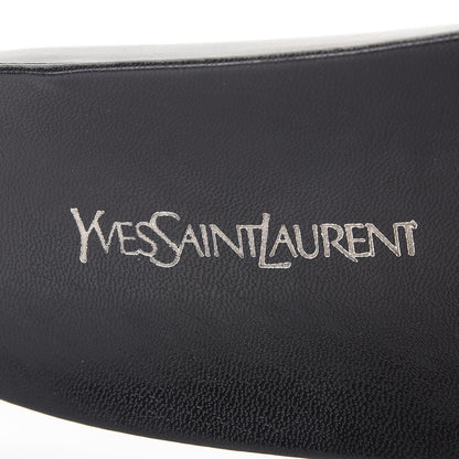 Saint Laurent Calfskin Pool Slide Sandals 10 Black Beige 10 of 16