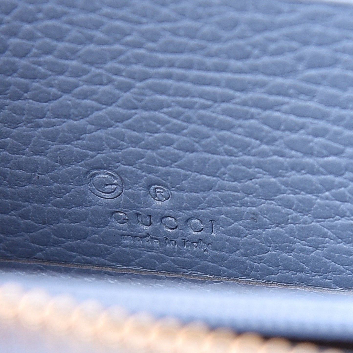 Monogram Dollar Calfskin Zip Around Wallet Beige Ebony Mineral Blue
