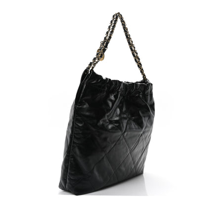 Chanel Shiny Calfskin Quilted Chanel 22 Black 4 of 11