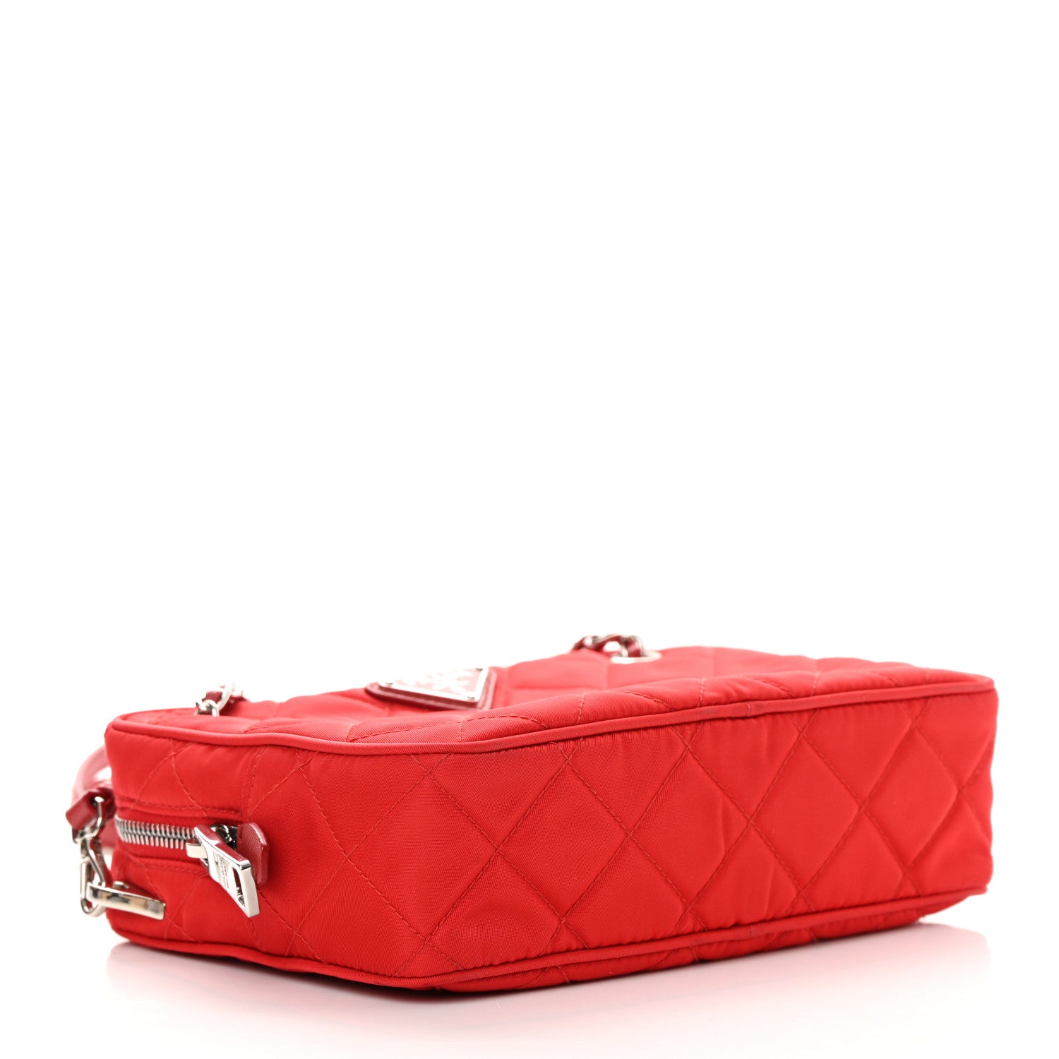 Prada Nylon Tessuto Impuntu Quilted Crossbody Bag Rosso 3 of 12