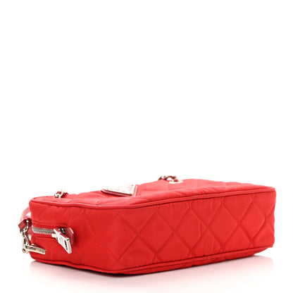 Prada Nylon Tessuto Impuntu Quilted Crossbody Bag Rosso 3 of 12