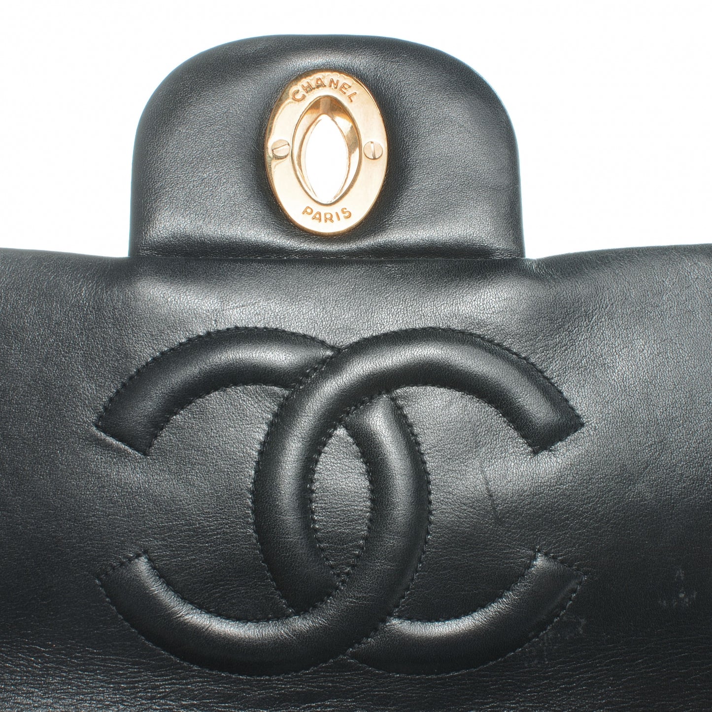 Lambskin XL Jumbo Flap Black