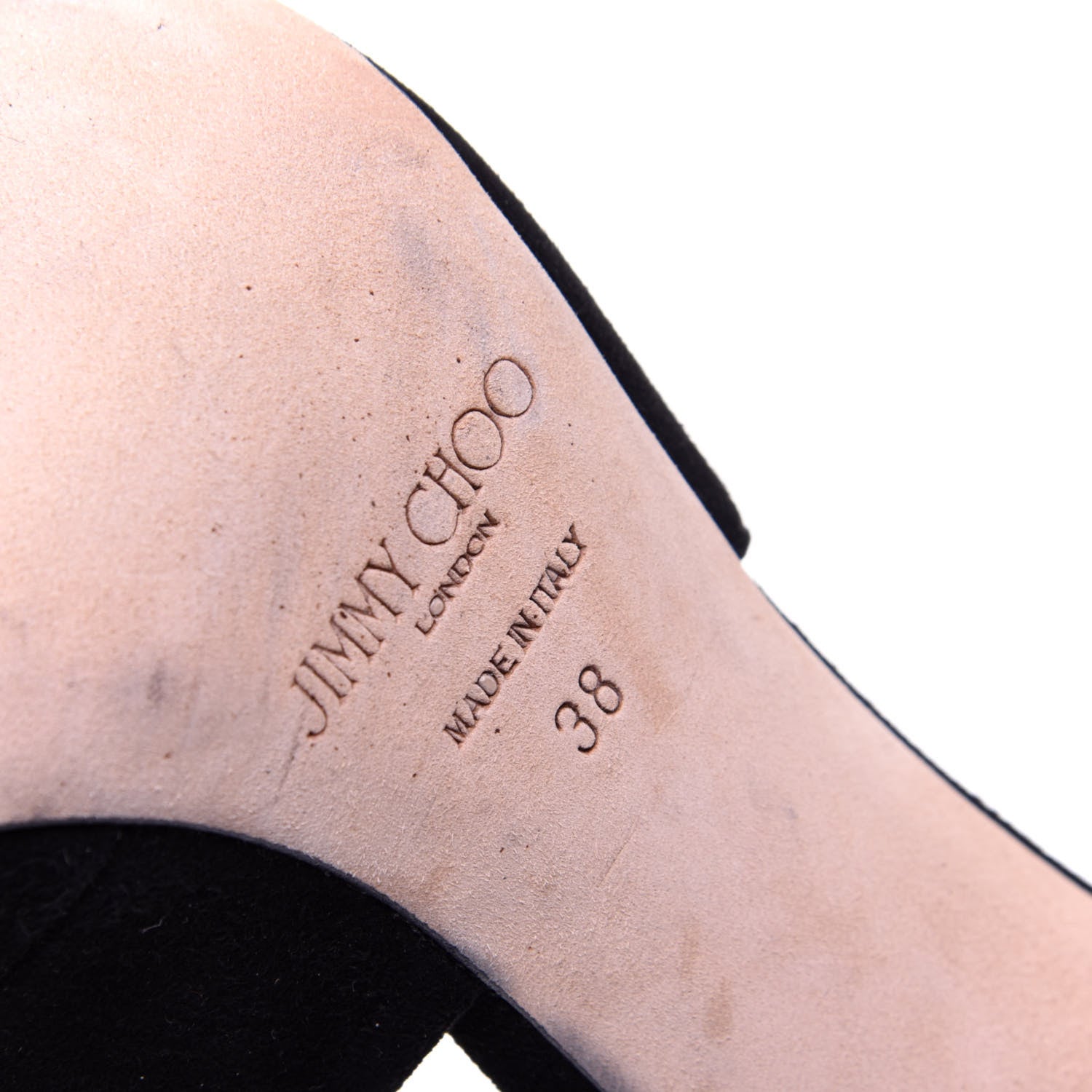 Jimmy Choo Suede Emily 100 Sandal 38 Black 9 of 10