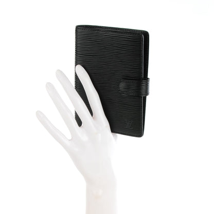 Louis Vuitton Epi Small Ring Agenda Cover Black 2 of 7