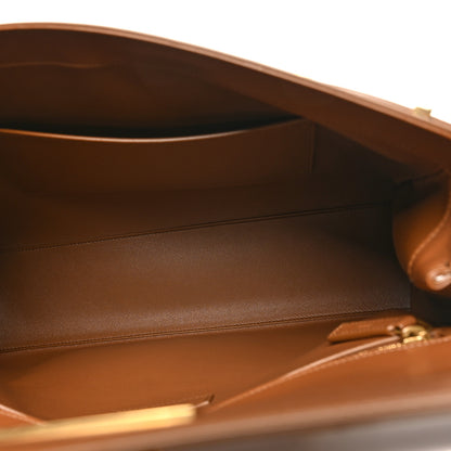 Saint Laurent Smooth Calfskin Manhattan Top Handle Brown 5 of 9