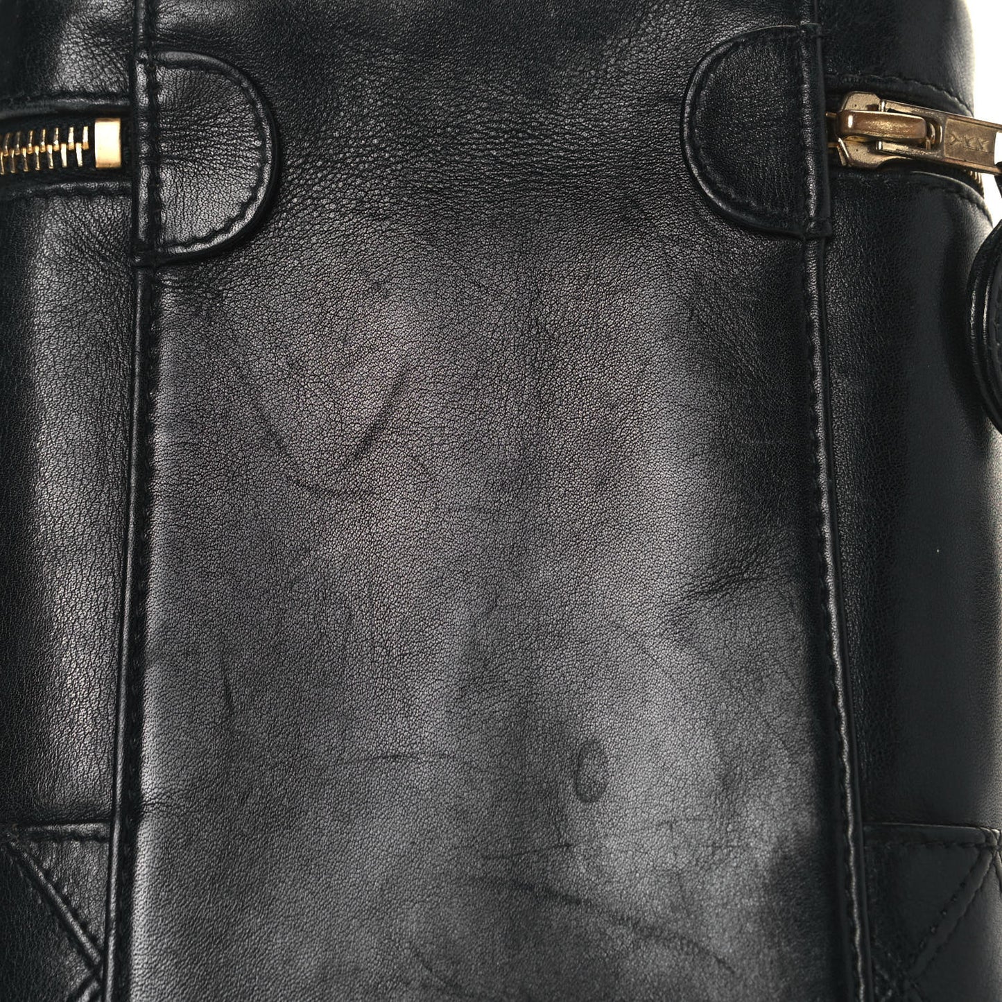 Calfskin Cosmetic Vanity Bag Black