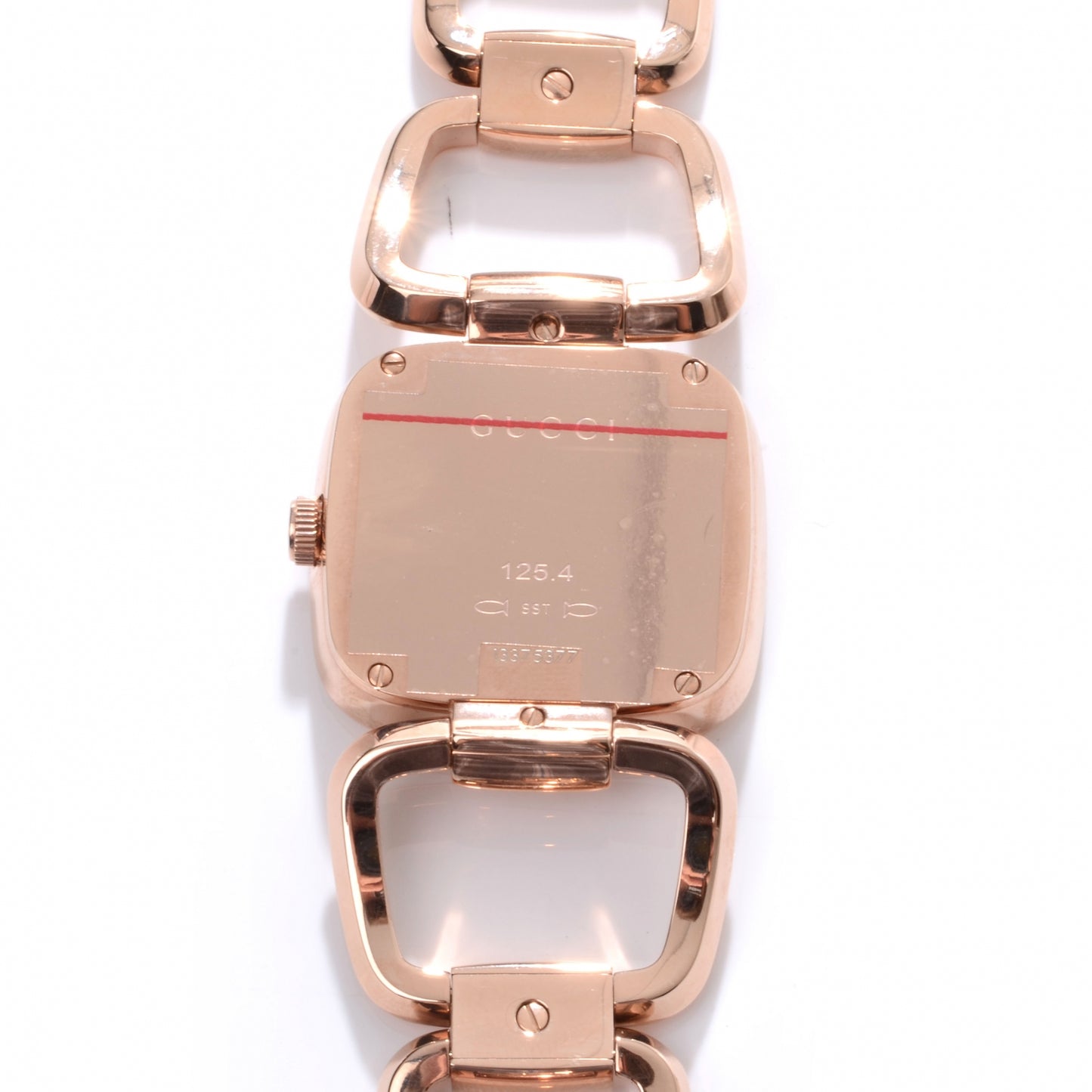 Stainless Steel Diamond 24mm G-Gucci Square Quartz Watch Rose