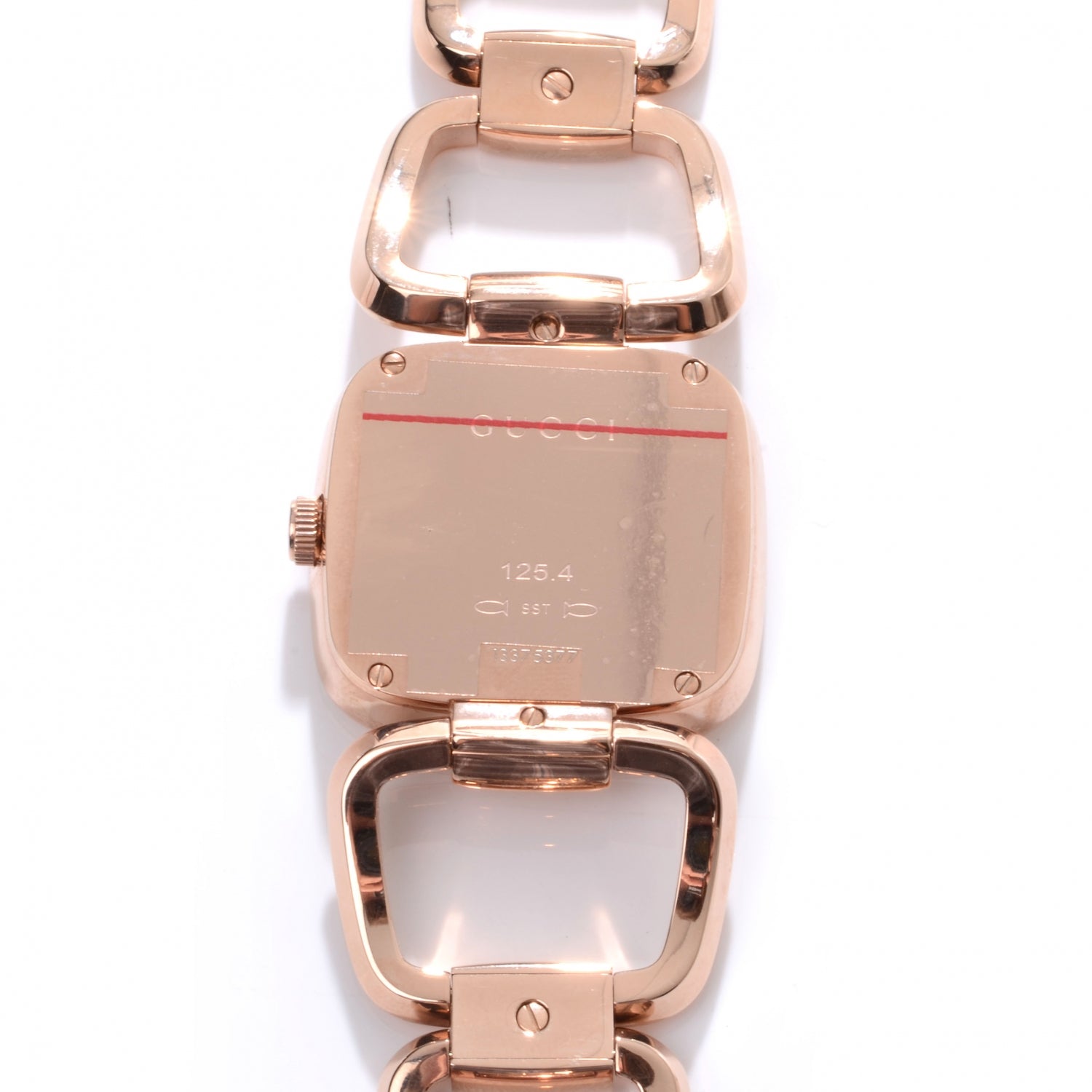 Gucci Stainless Steel Diamond 24mm G-Gucci Square Quartz Watch Rose 4 of 4