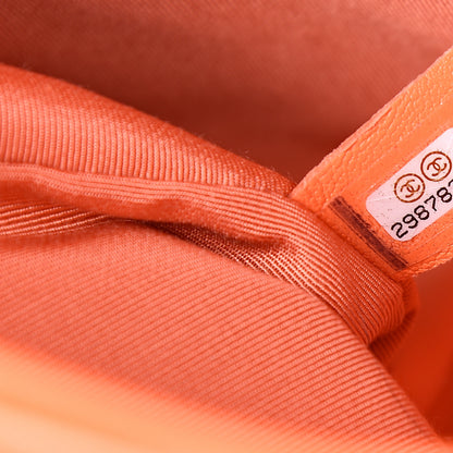 Chanel Goatskin Quilted Medium 19 Flap Orange 6 of 10