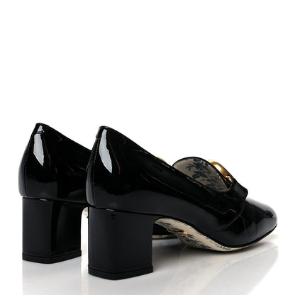Gucci Vernice GG Victoire 55mm Loafer Pumps 38 Black 4 of 9