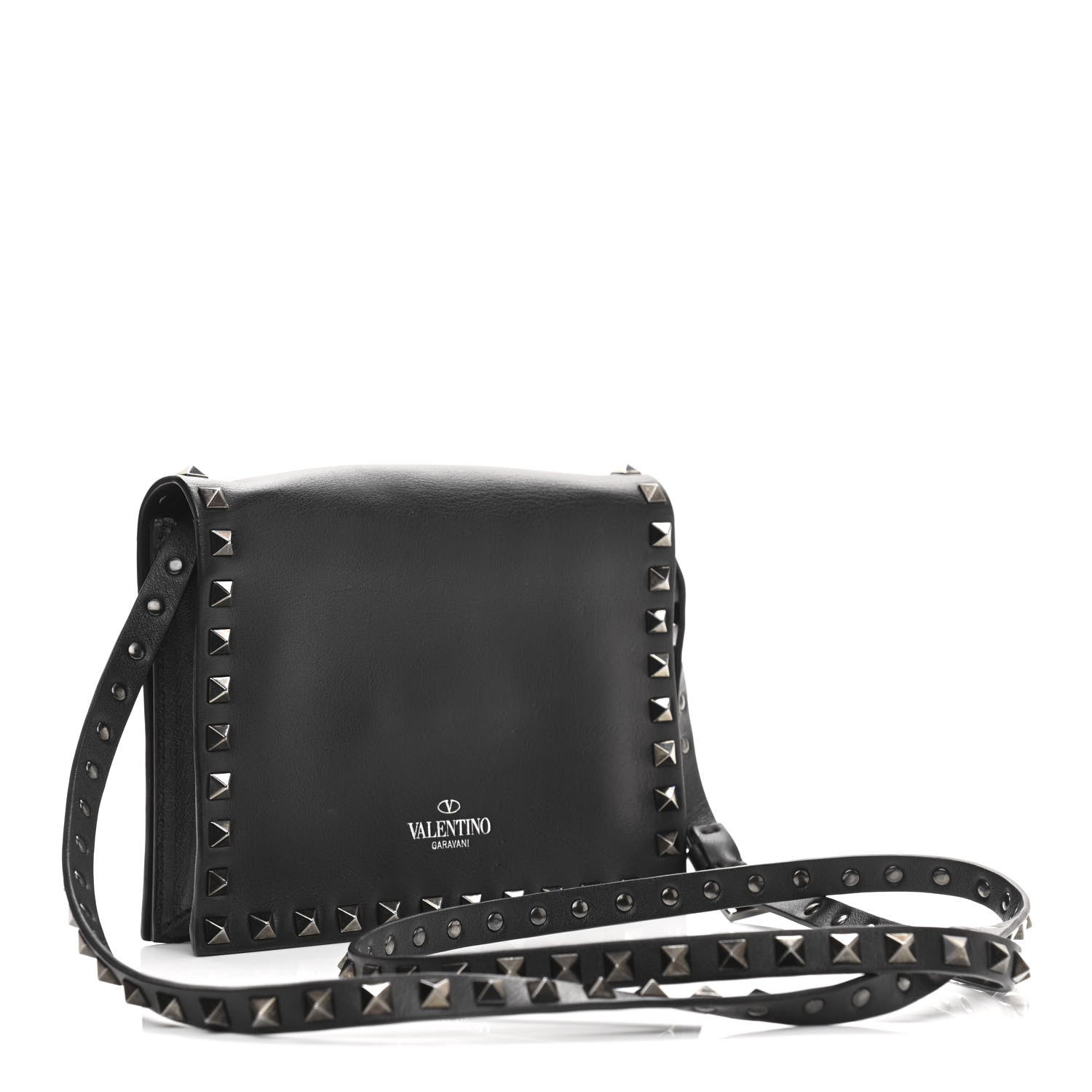 Valentino Garavani Vitello Rockstud Crossbody Bag Black 3 of 9