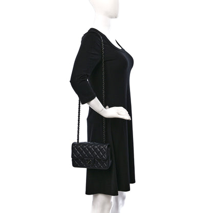 Chanel Lambskin Quilted Mini Rectangular Flap So Black 2 of 9