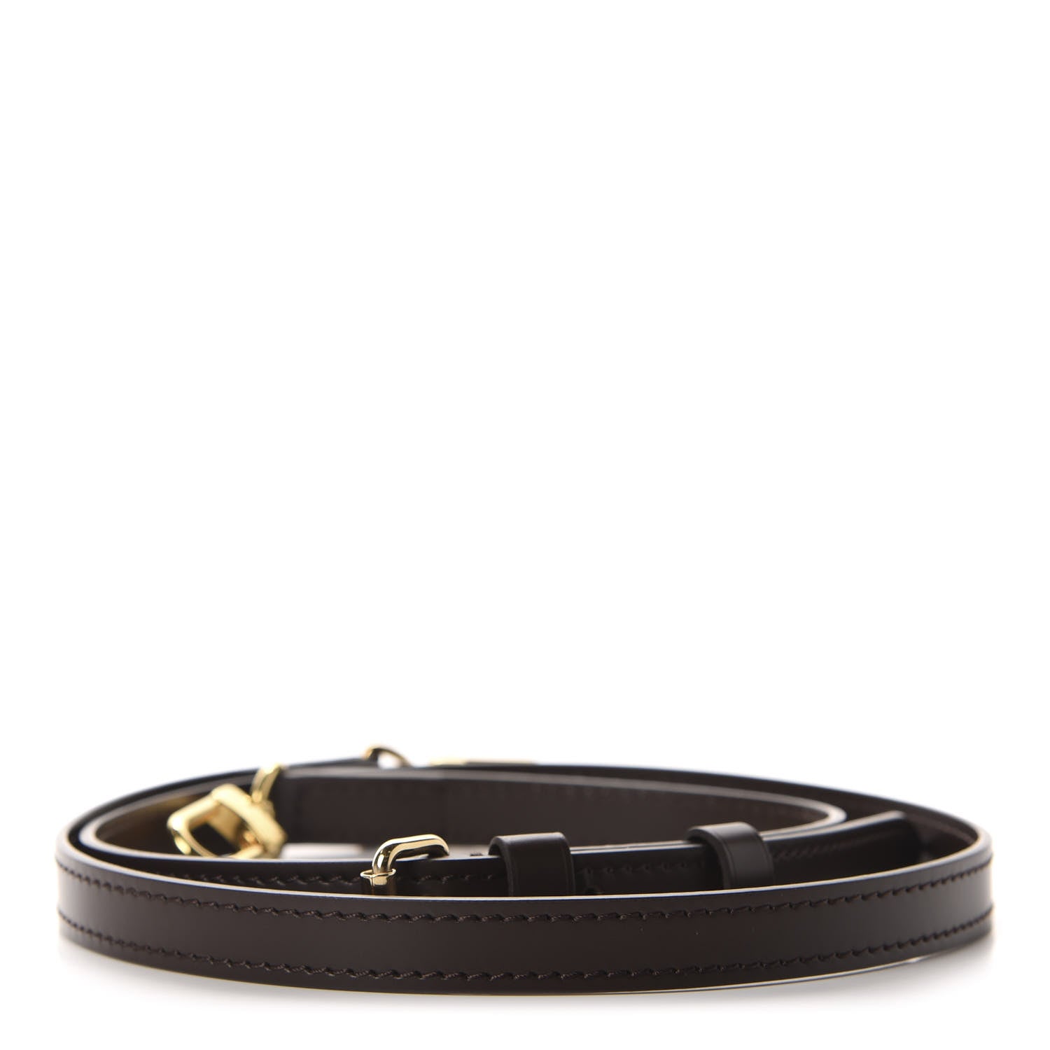 Louis Vuitton Calfskin 16mm Adjustable Shoulder Strap Brown 2 of 3