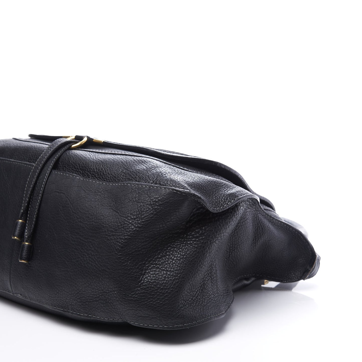 Calfskin Large Marcie Satchel Black